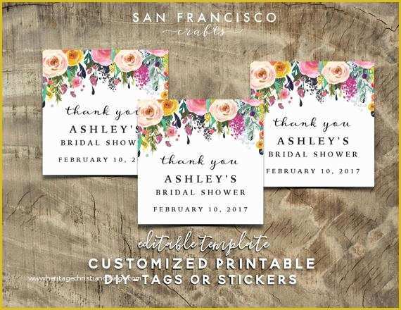 Bridal Shower Favor Tags Template Free Of Bridal Shower Gift Tag Pdf Template Editable Printable