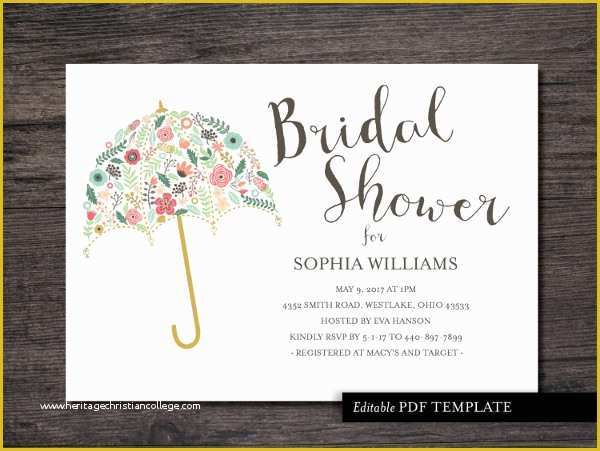 Bridal Shower Invitation Templates Microsoft Word Free Of 26 Bridal Shower Invitation Templates Word Psd Ai
