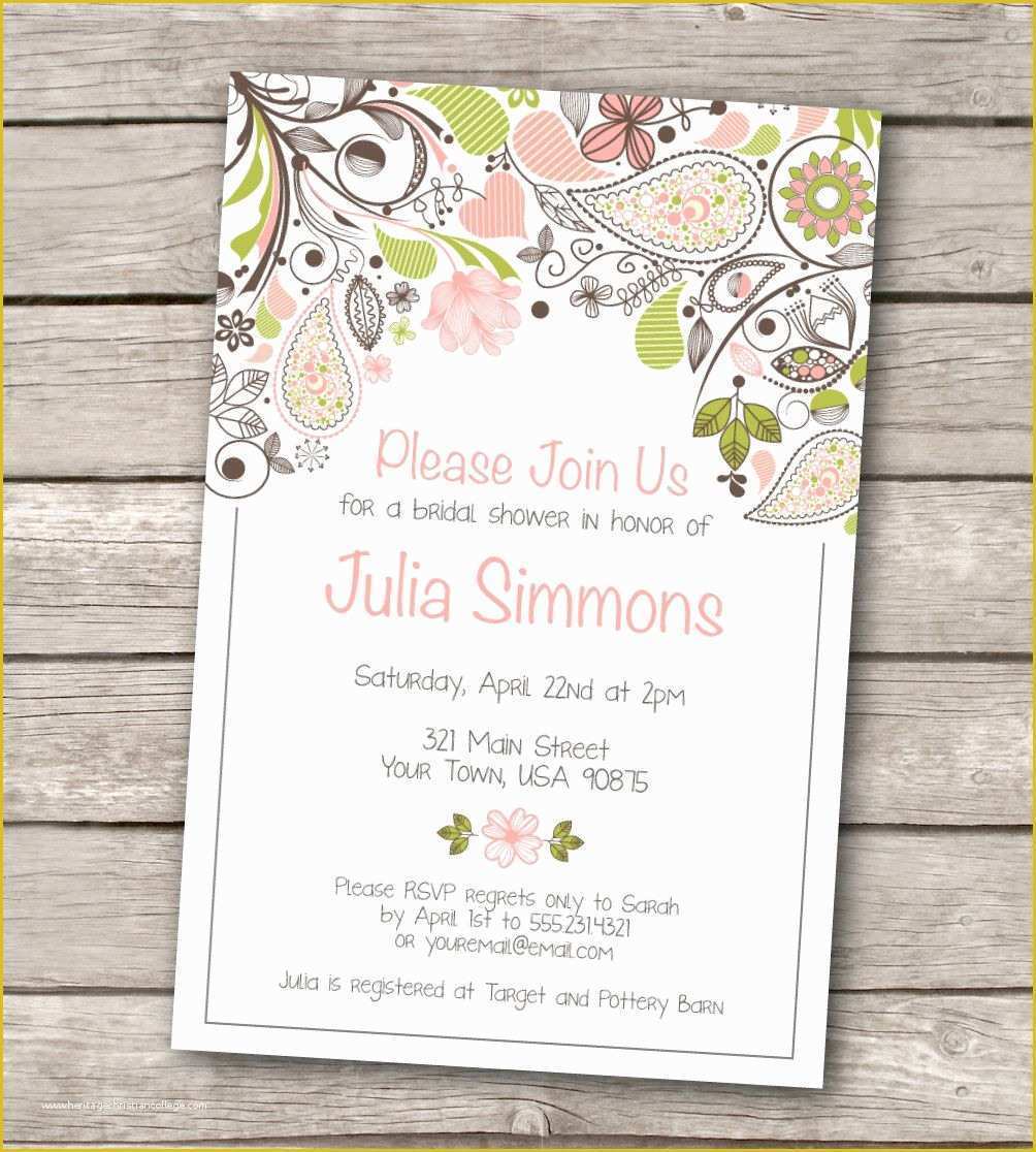 Bridal Shower Invitation Templates Microsoft Word Free Of Bridal Shower Invitation Templates Bridal Shower