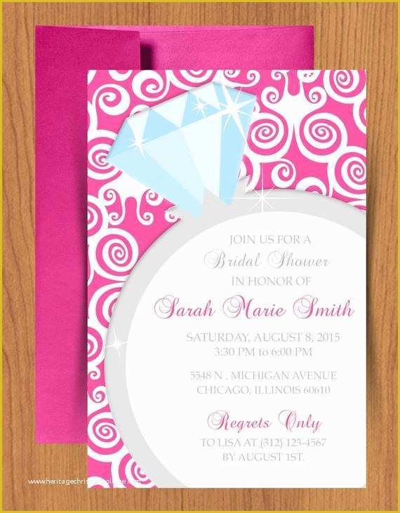 Bridal Shower Invitation Templates Microsoft Word Free Of Diy Ring Bridal Shower Invitation Editable Template