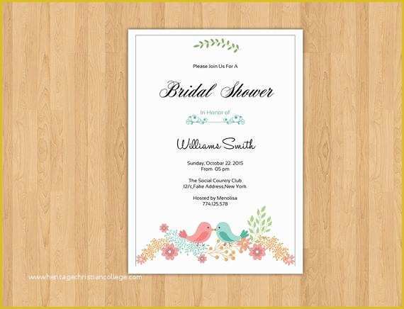 Bridal Shower Invitation Templates Microsoft Word Free Of Items Similar to Bridal Shower Invitation Template