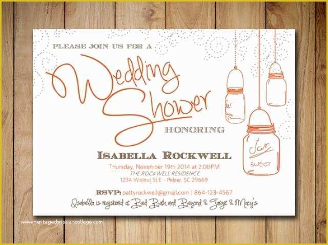 Bridal Shower Invitation Templates Microsoft Word Free Of Mason Jar Wedding Shower Invitation Bridal Shower Word