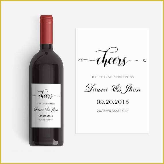 Bridesmaid Wine Label Template Free Of Wedding Wine Labels Wedding Wine Label Template Cheers Wine