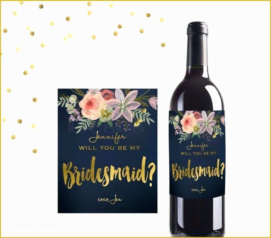 Bridesmaid Wine Label Template Free Of Zoom Anniversary Wine Label Template Design Bottle Labels