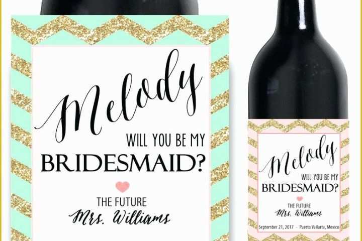 Bridesmaid Wine Label Template Free Of Zoom Anniversary Wine Label Template Design Bottle Labels