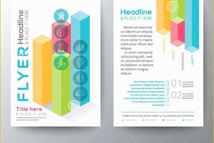 Brochure Layout Templates Free Download Of isometric Shape Design Brochure Flyer Layout Vector