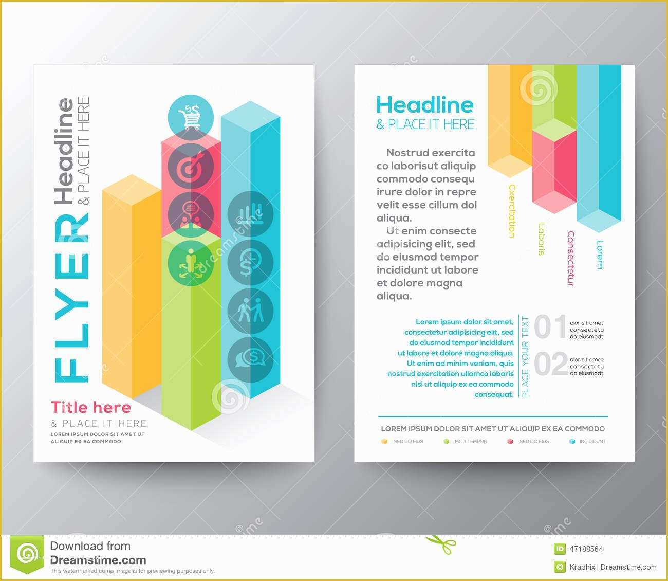 Brochure Layout Templates Free Download Of isometric Shape Design Brochure Flyer Layout Vector