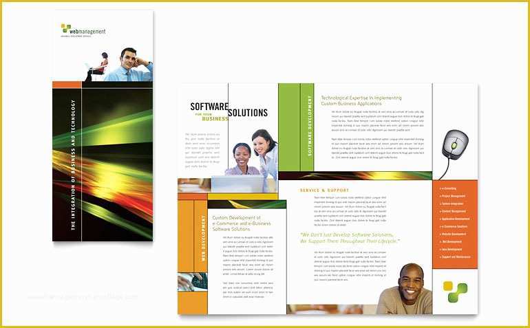 Brochure Templates Free Download for Word Of Internet software Brochure Template Word & Publisher