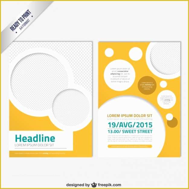 Brochure Templates Free Download Of Modern Brochure Template with Circles Vector