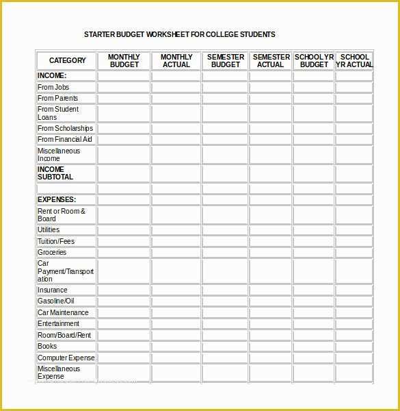 Budget Spreadsheet Template Free Of 12 Monthly Bud Templates Word Pdf Excel