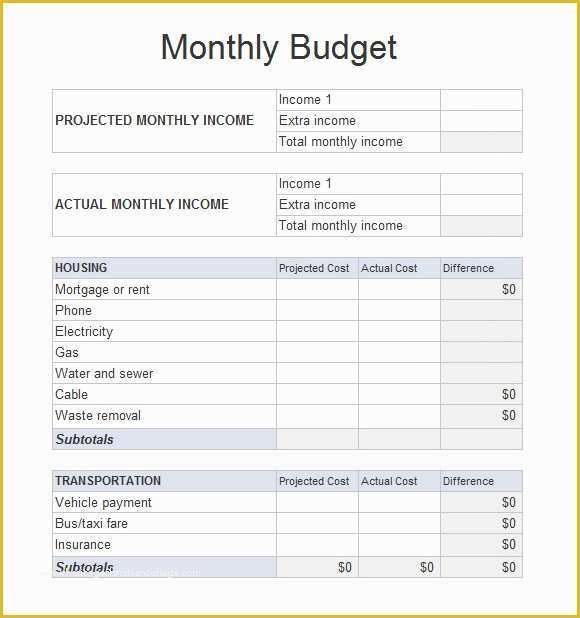 Budget Spreadsheet Template Free Of 7 Excel Spreadsheet Templates Download Documents In Excel