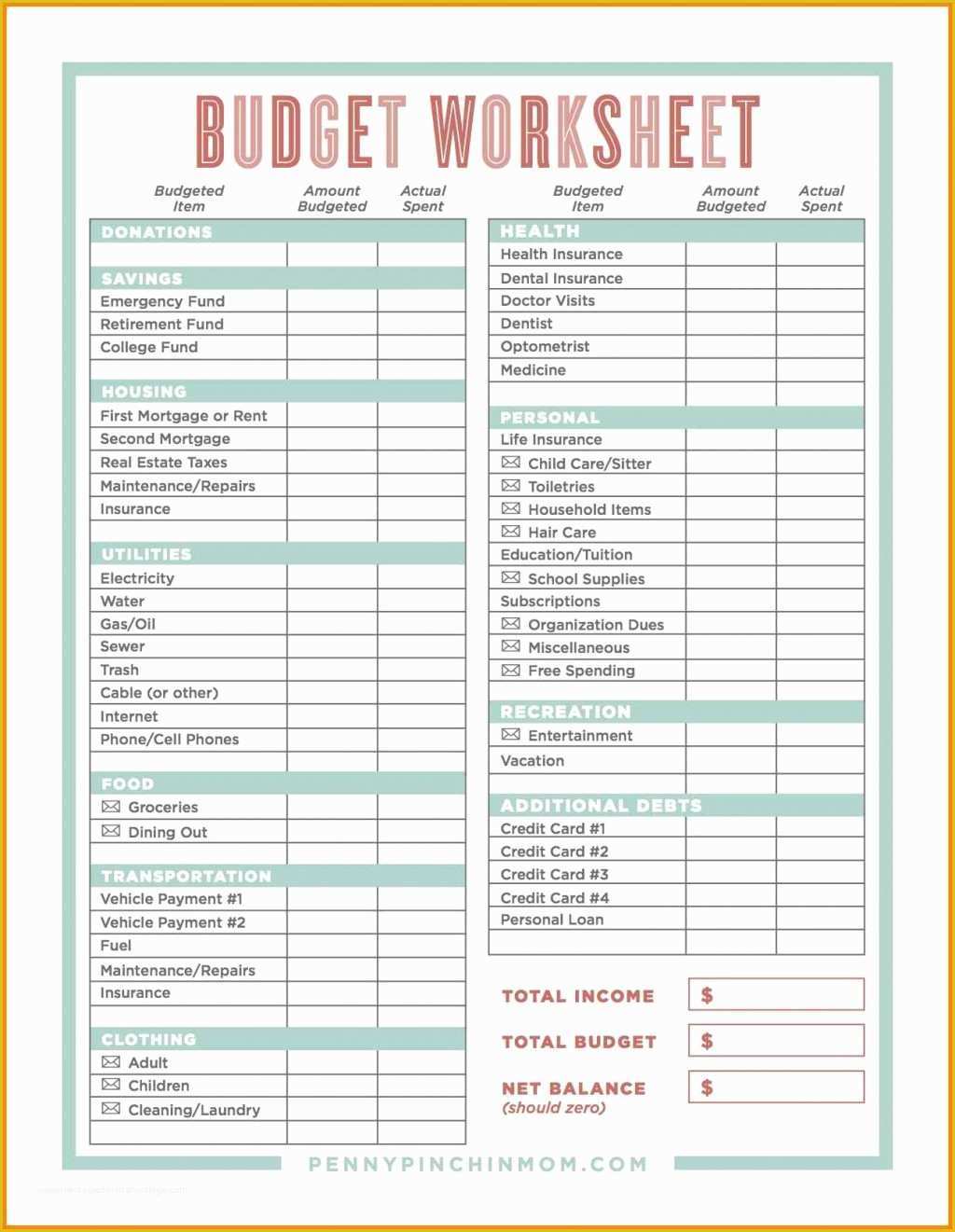 Budget Spreadsheet Template Free Of Family Bud Spreadsheet