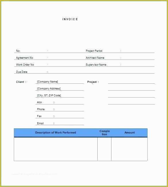 Builders Invoice Template Free Download Of Free Template Builder Printable Blank Invoice Download Pic