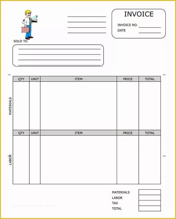 Builders Invoice Template Free Download Of Sample Contractor Invoice Templates 14 Free Documents