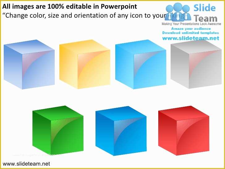 Building Blocks Powerpoint Template Free Of 3d Cubes Building Blocks Stacked 3x3x3 Powerpoint Ppt Slides