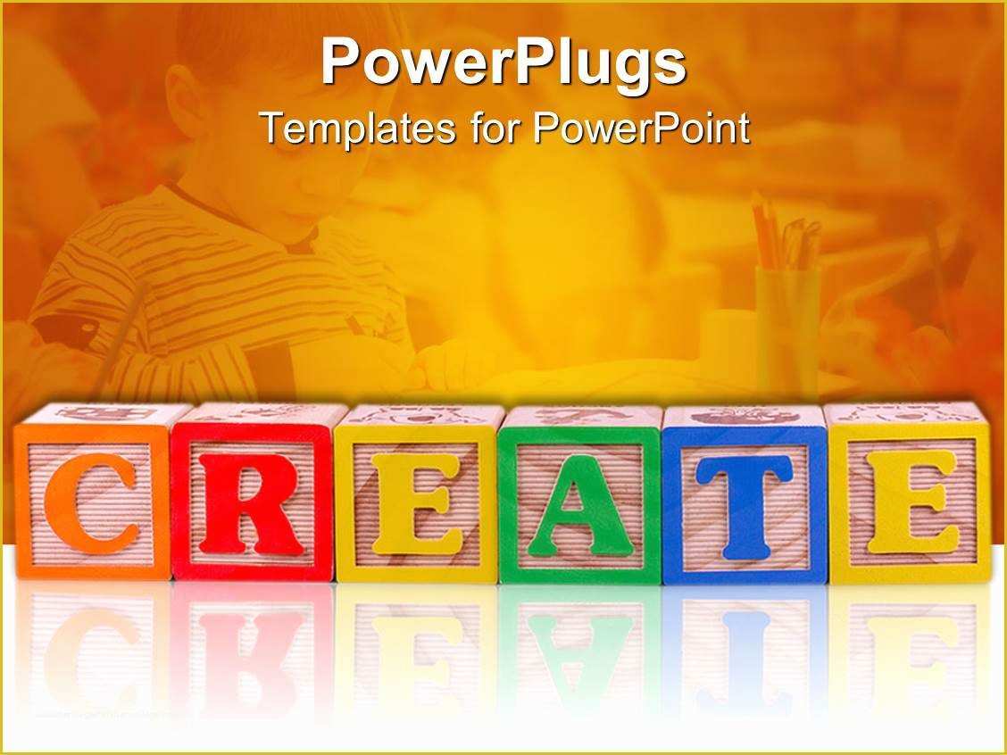 Building Blocks Powerpoint Template Free Of Powerpoint Template Create Spelled Out In Children S