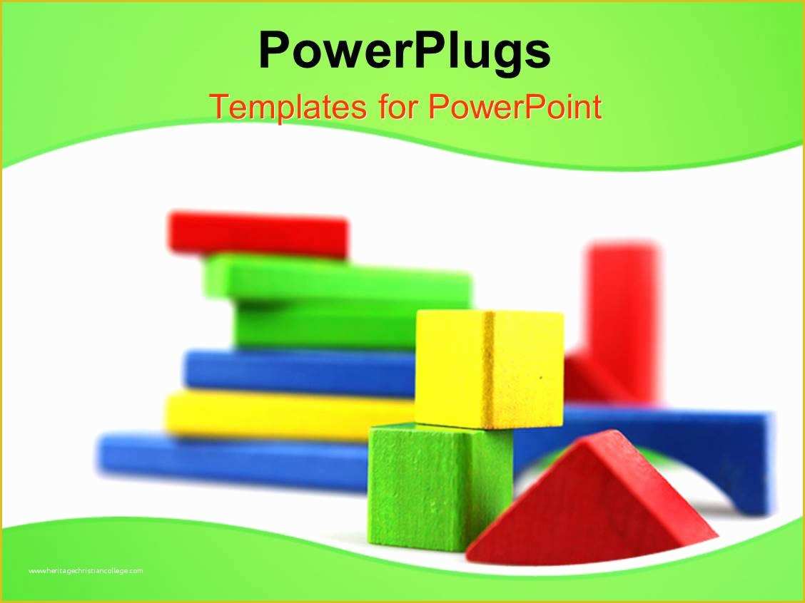 Building Blocks Powerpoint Template Free Of Powerpoint Template Scenery Of 3d Geometric Shapes