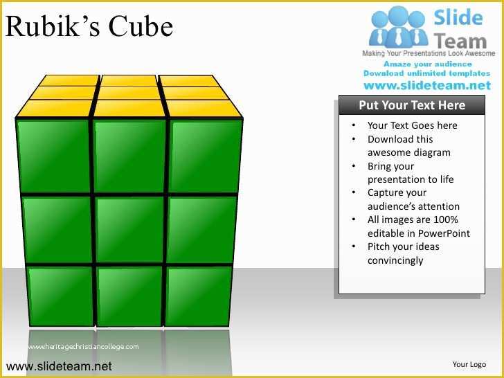 Building Blocks Powerpoint Template Free Of Rubiks Cubes Building Blocks Stacked Powerpoint Ppt Templates