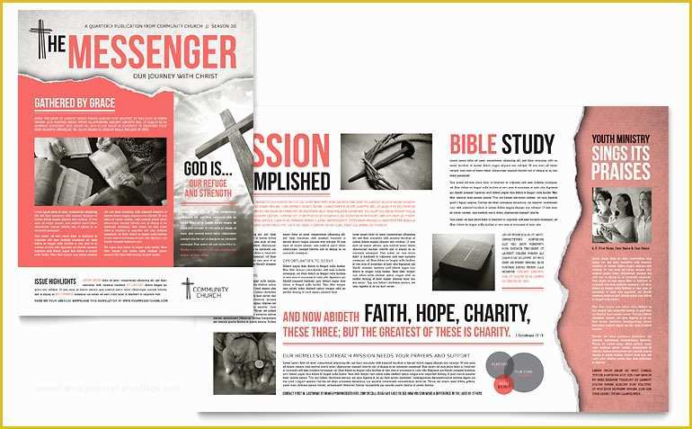 Bulletin Templates Free Download Of Bible Church Newsletter Template Word & Publisher