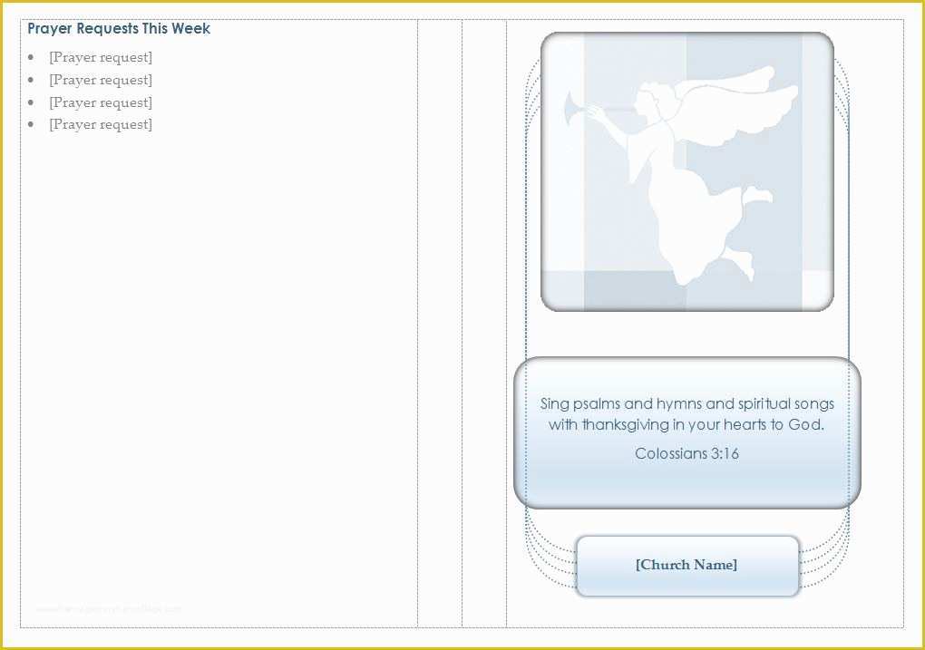 Bulletin Templates Free Download Of Church Bulletin Template