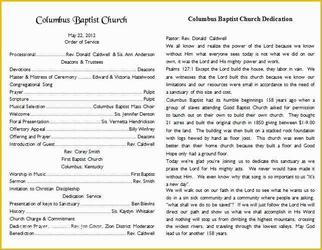 Bulletin Templates Free Download Of Church Bulletin Templates