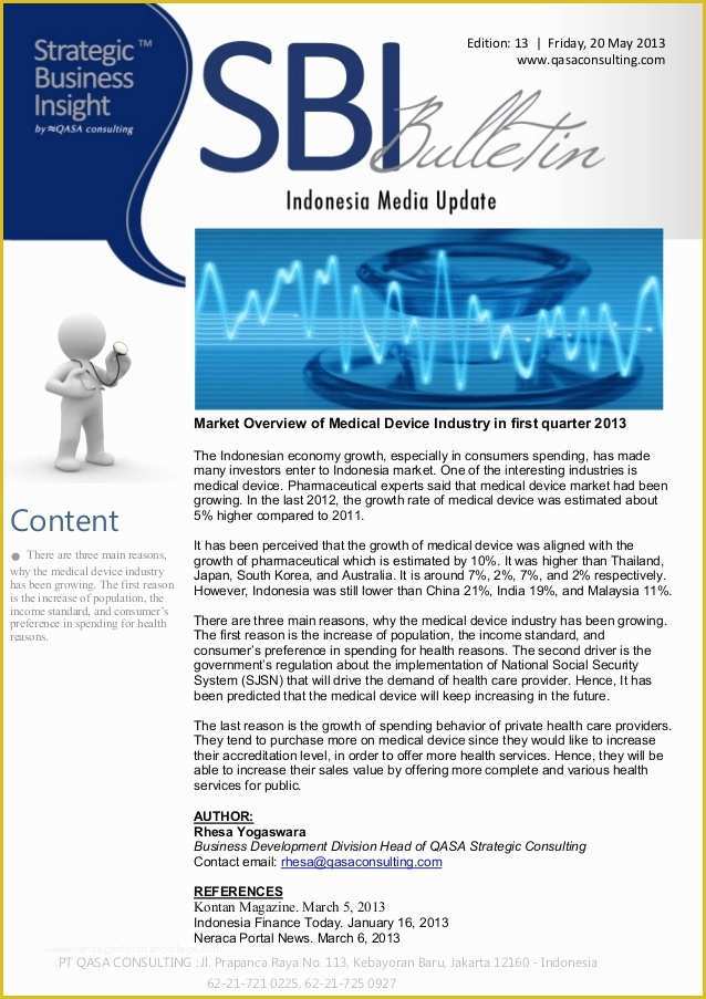 Bulletin Templates Free Download Of Qasa Template Bulletin Sbi Medical Device