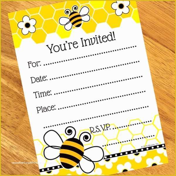 Bumble Bee Invitation Template Free Of Bumble Bee Invitations 8