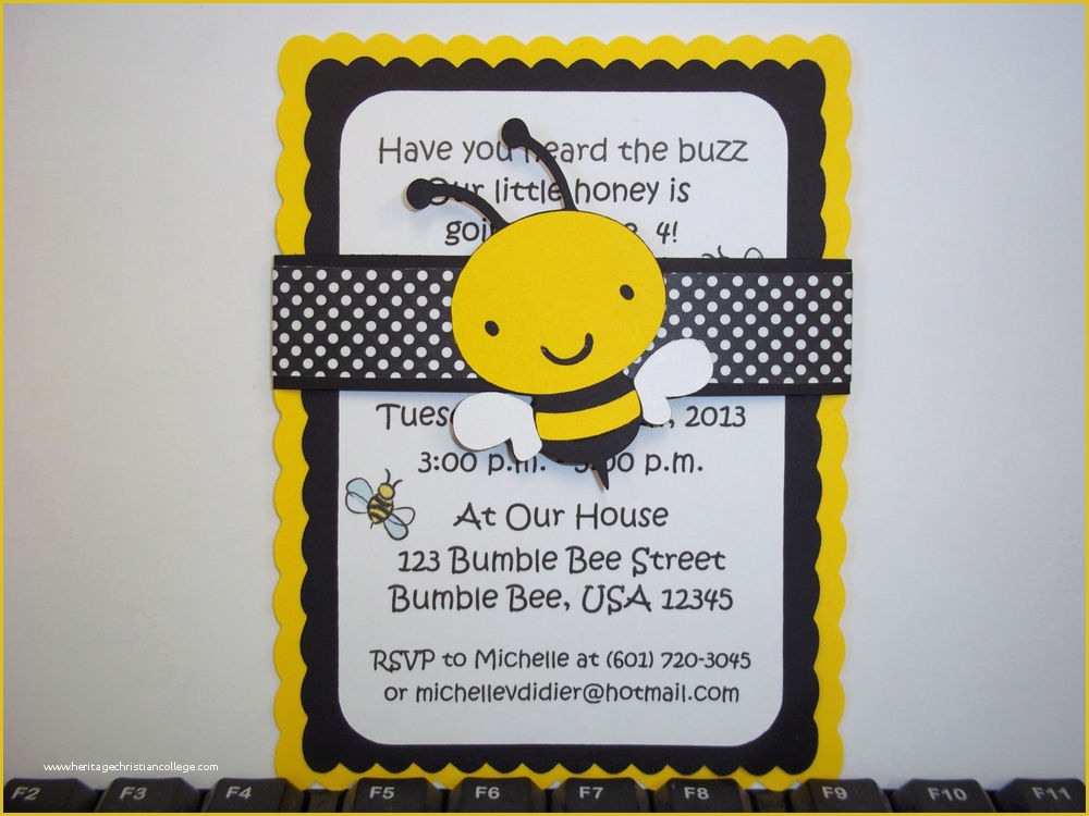 Bumble Bee Invitation Template Free Of Bumble Bee Invitations Bee Invitation Bee Baby