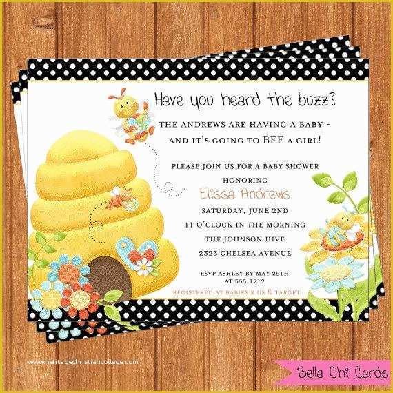 Bumble Bee Invitation Template Free Of Instant Download 5 X 7 Baby Shower Bumble Bee by Bellachicards