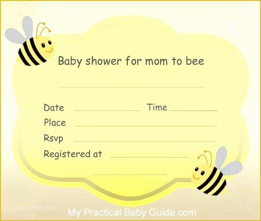 Bumble Bee Invitation Template Free Of Invitation Card for Christening Background Yellow Bees