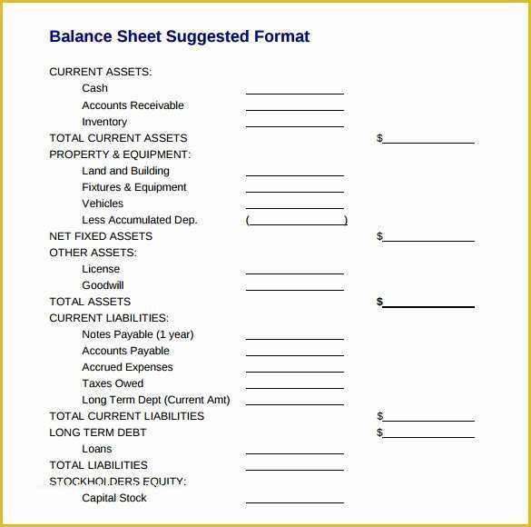 Business Balance Sheet Template Free Download Of General Ledger Template 9 Download Free Documents In