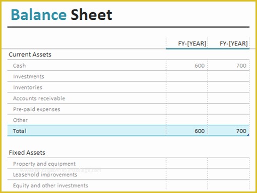 49 Business Balance Sheet Template Free Download