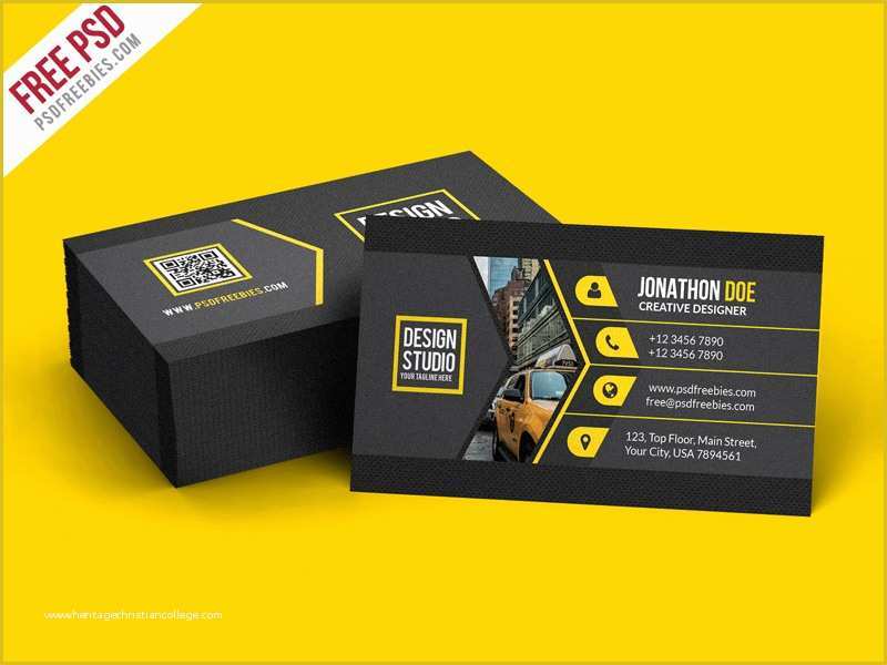 Business Calling Card Template Free Of Creative Black Business Card Template Psd