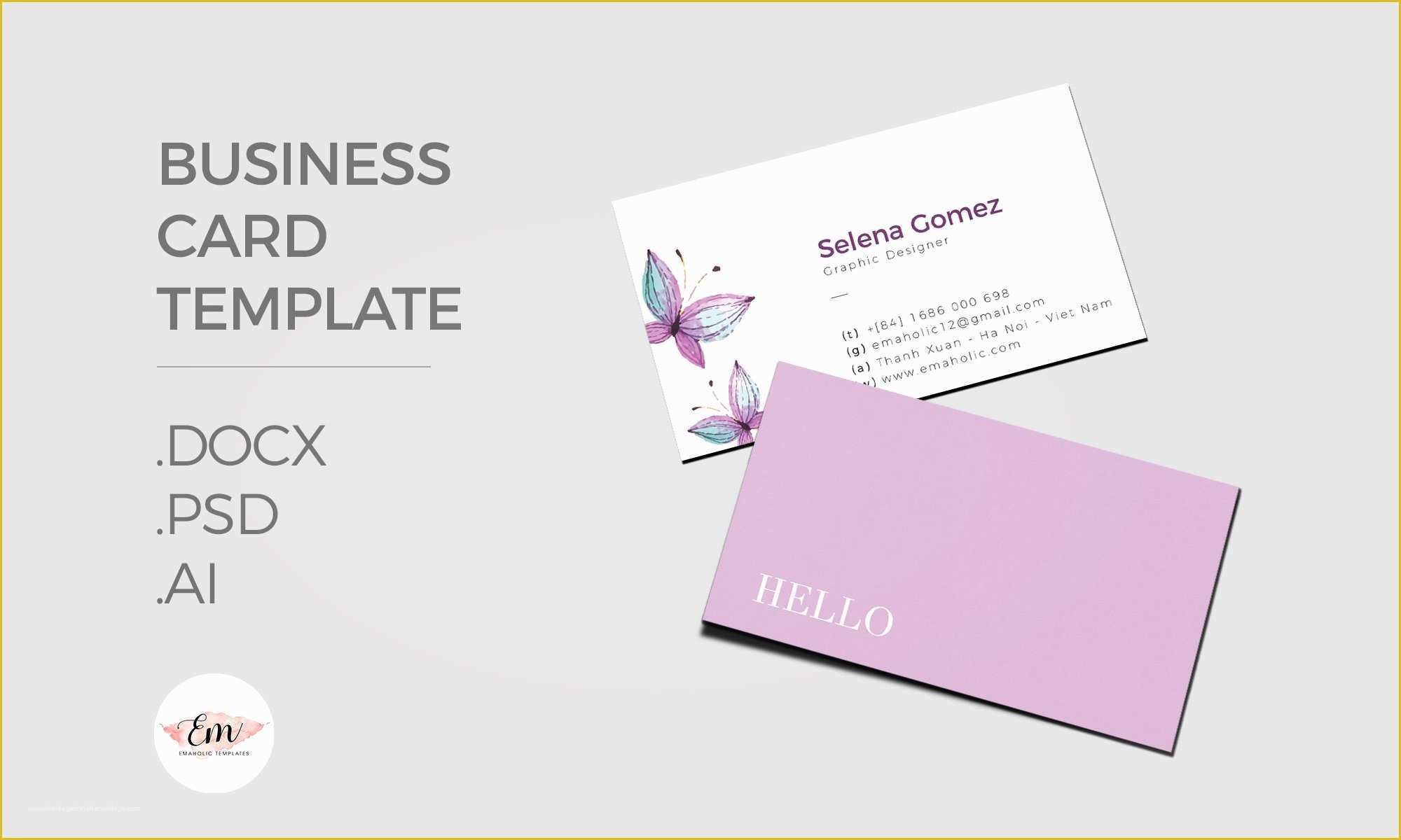 Business Calling Card Template Free Of Flowers Business Card Template Business Card Templates