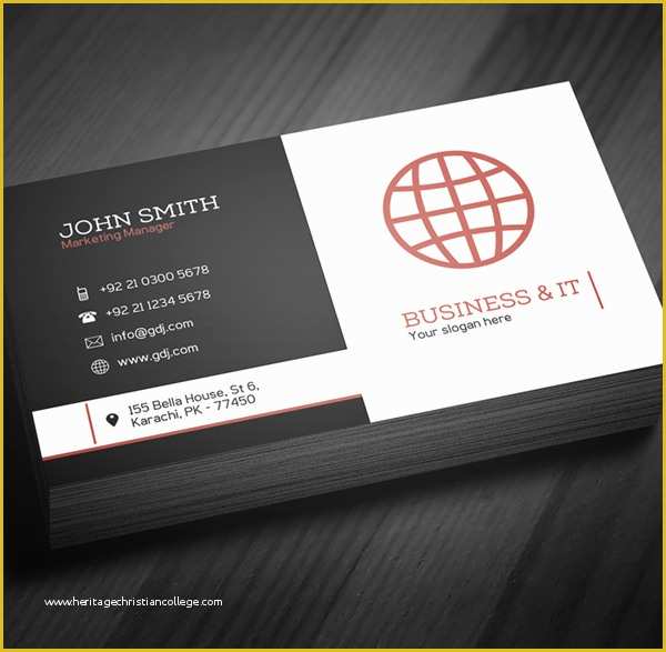 Business Calling Card Template Free Of Free Corporate Business Card Template Psd
