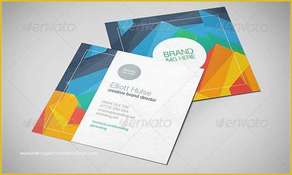 Business Card Template Ai File Free Download Of 22 Square Business Cards Free Psd Eps Illustrator