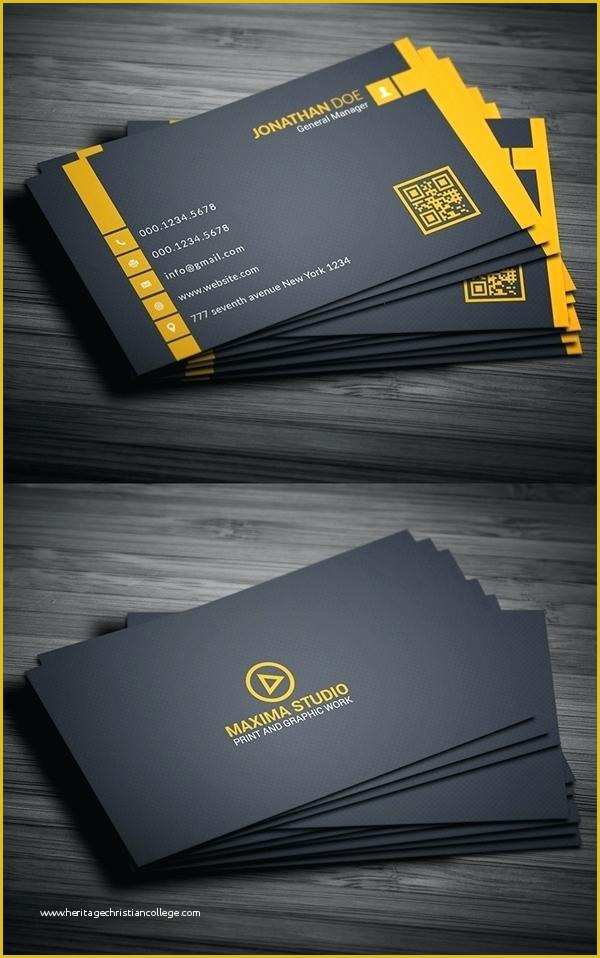Business Card Template Ai File Free Download Of Business Card Illustrator Template Free – Yellow and Black