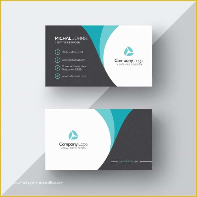 Business Card Template Ai File Free Download Of Carte De Visite élégante