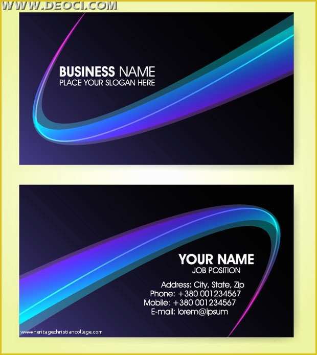 Business Card Template Ai File Free Download Of Cool Black and Blue Abstract Business Card Design Template