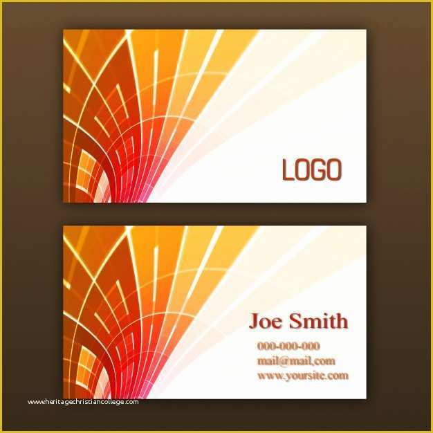 Business Card Template Ai File Free Download Of orange Business Card Template Psd File