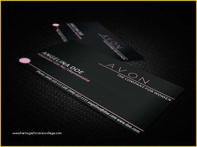 Business Card Template Ai File Free Download Of Stylish Black Avon Business Card Template Available for