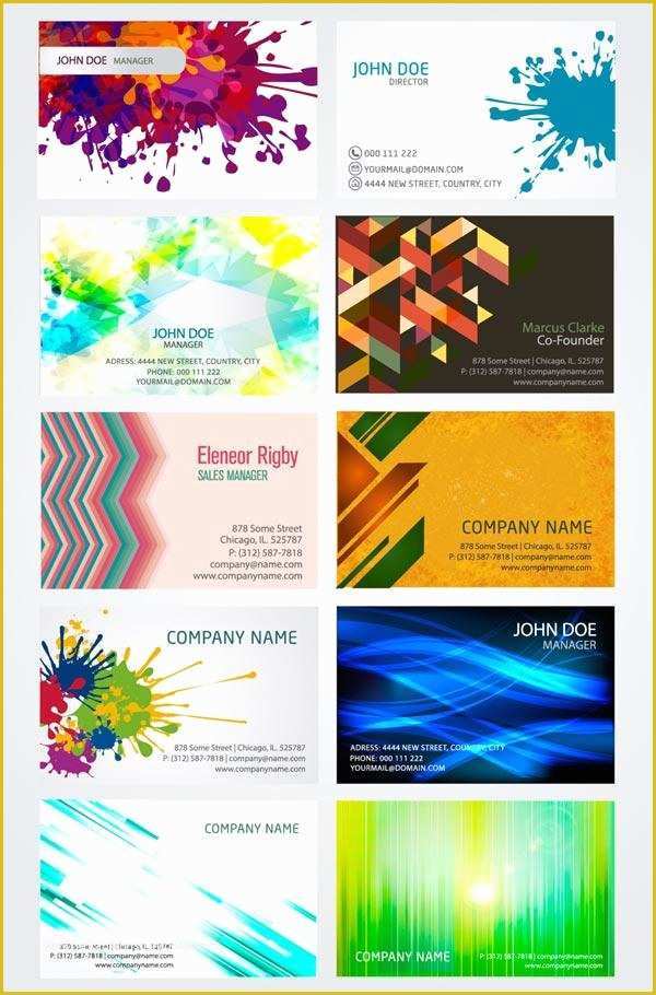 Business Card Template Ai Free Of Artistic Business Card Design Templates Vector Illustrator