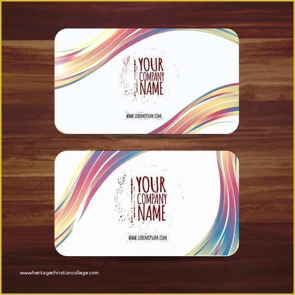Business Card Template Ai Free Of Business Card Template Vector Illustration with Colorful