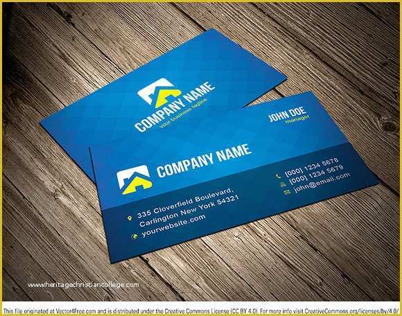 Business Card Template Ai Free Of Free Vector Business Card Template Free Vector In Adobe