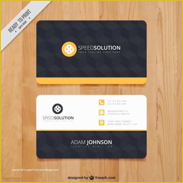 Business Card Template Free Download Of Dark Business Card Template Vector