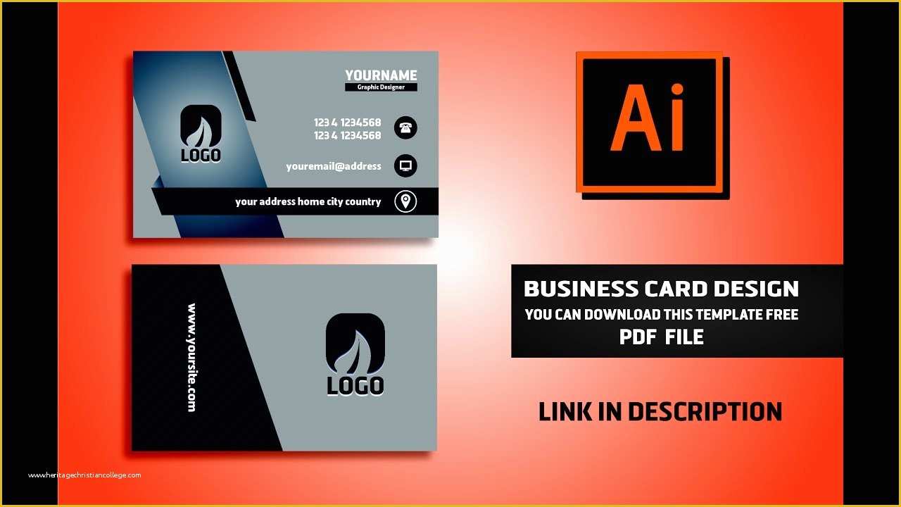 Business Card Template Illustrator Free Of Business Card Template Illustrator Download Abe6267b0c50