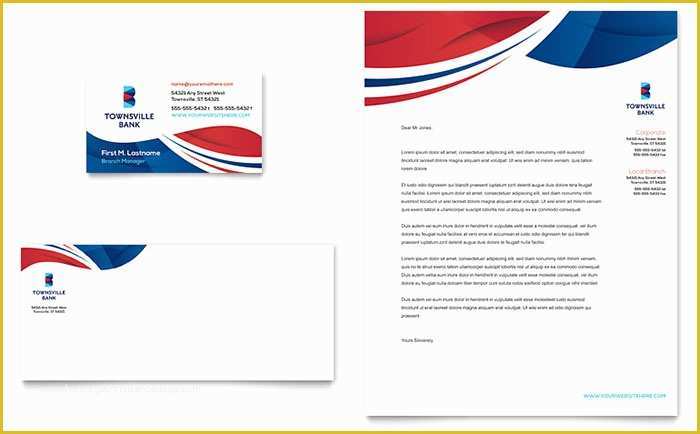 Business Card Template Publisher Free Of Bank Business Card & Letterhead Template Word & Publisher