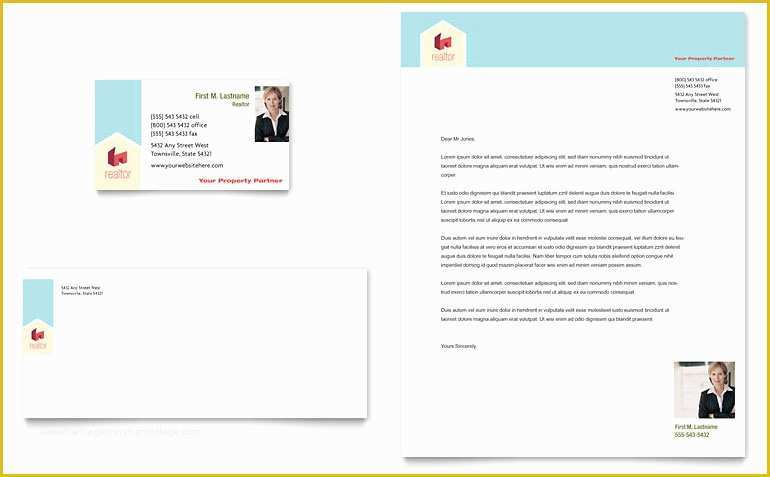 Business Card Template Publisher Free Of Home Real Estate Business Card & Letterhead Template