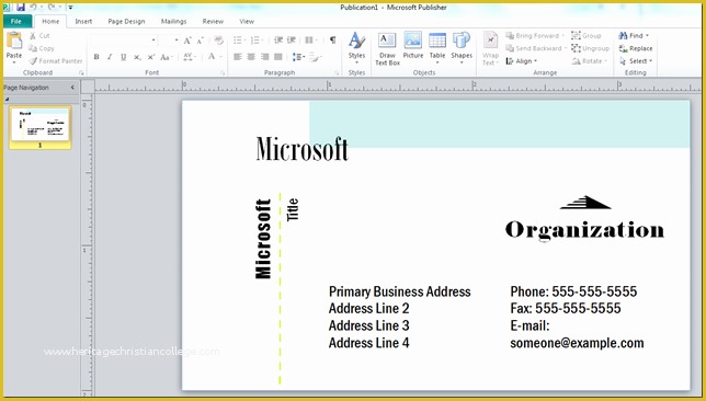 Business Card Template Publisher Free Of How to Make A Business Card with Microsoft Publisher