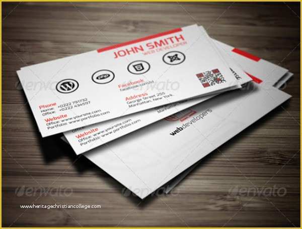 Business Card Website Template Free Of 25 Web Developer Business Card Templates Free & Premium